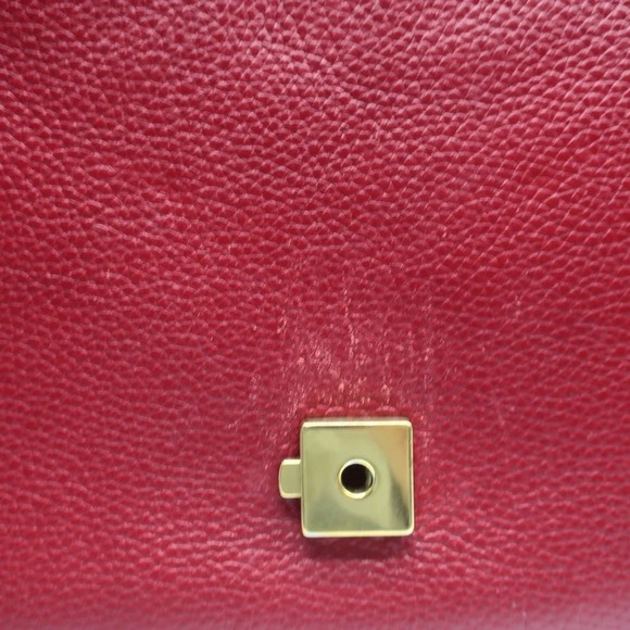 Gucci GG Marmont Small Top Handle Bag Red Grained Leather Crossbody - Picture 8 of 12